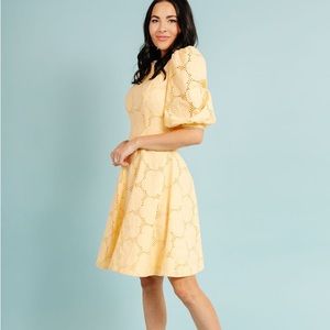 Rachel Parcell yellow eyelet dress